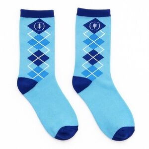 Light Blue Argyle Socks
